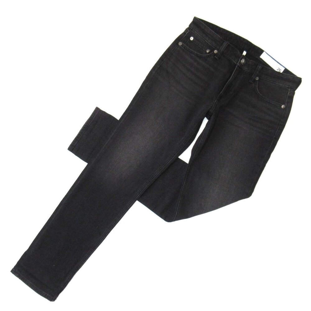 NWT rag & bone Dre in Cornelia Black Low Rise Slim Boyfriend Stretch Jeans 26
